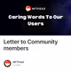 Letter to Community members