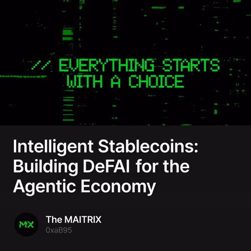 Intelligent Stablecoins: Building DeFAI for the Agentic Economy