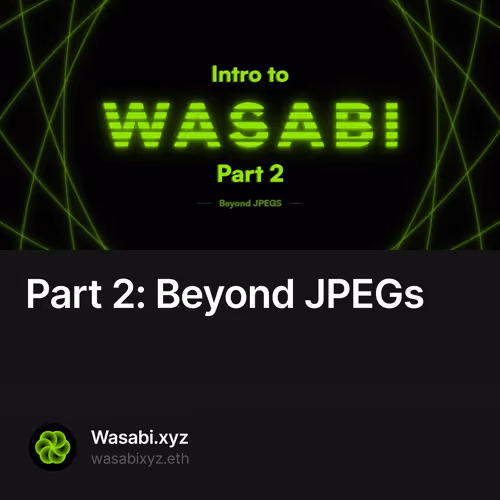 Part 2: Beyond JPEGs