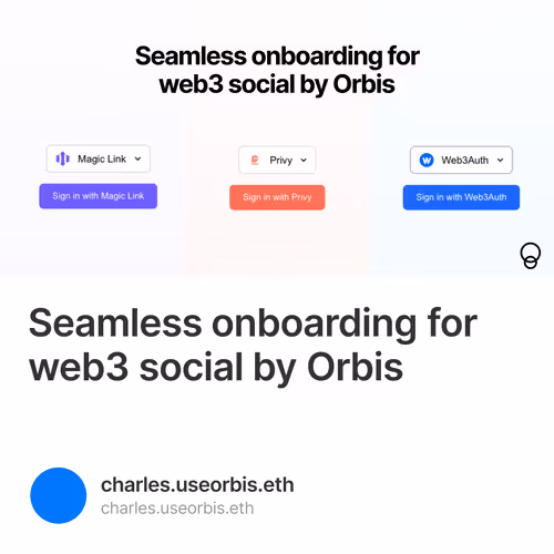 Seamless onboarding for web3 social by Orbis
