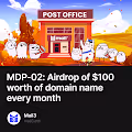 MDP-02: Airdrop of $100 worth of domain name every month