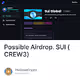 Possible Airdrop. SUI (CREW3)