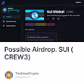 Possible Airdrop. SUI (CREW3)