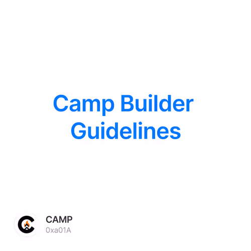 Camp Builder Guidelines