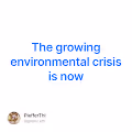 The growing environmental crisis is now