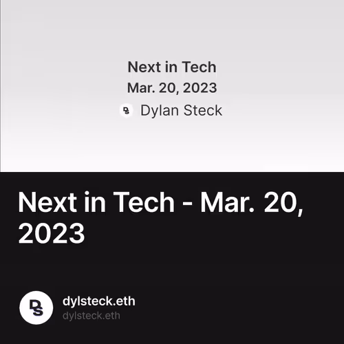 Next in Tech - Mar. 20, 2023