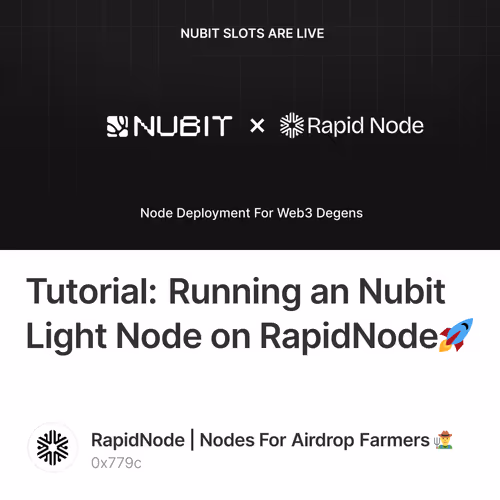 Tutorial: Running an Nubit Light Node on RapidNode🚀