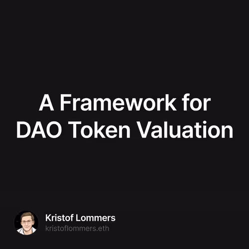 A Framework for DAO Token Valuation