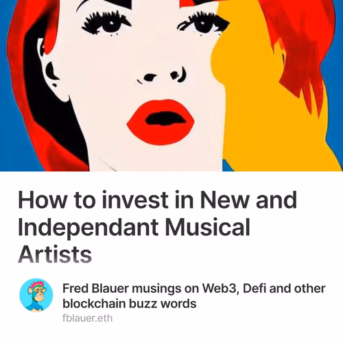 How to invest in New and Independant Musical Artists