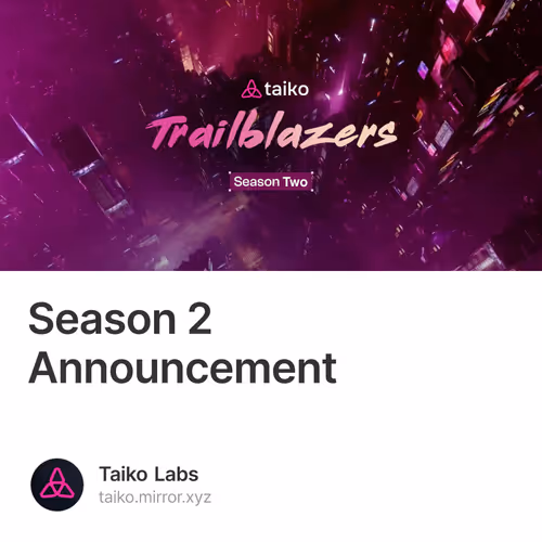 Season 2 Announcement