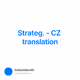 Strateg. - CZ translation