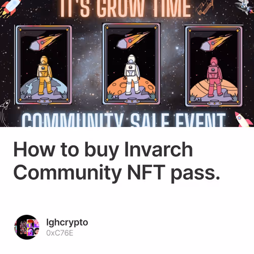 How to buy Invarch Community NFT pass.