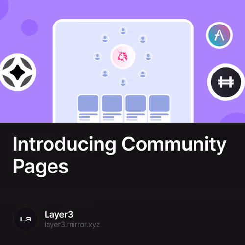 Introducing Community Pages