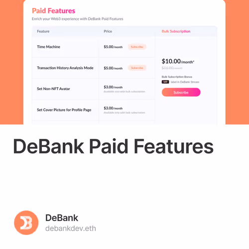 DeBank Paid Features