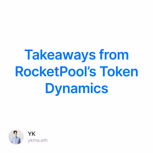 Takeaways from RocketPool’s Token Dynamics
