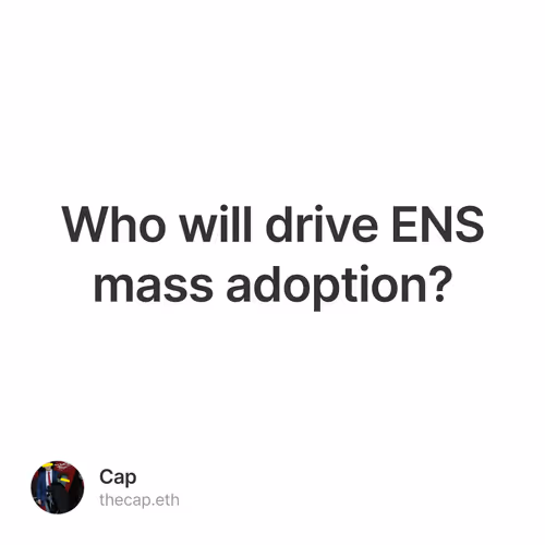 Who will drive ENS mass adoption?