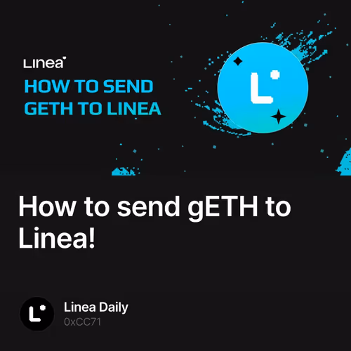 How to send gETH to Linea!