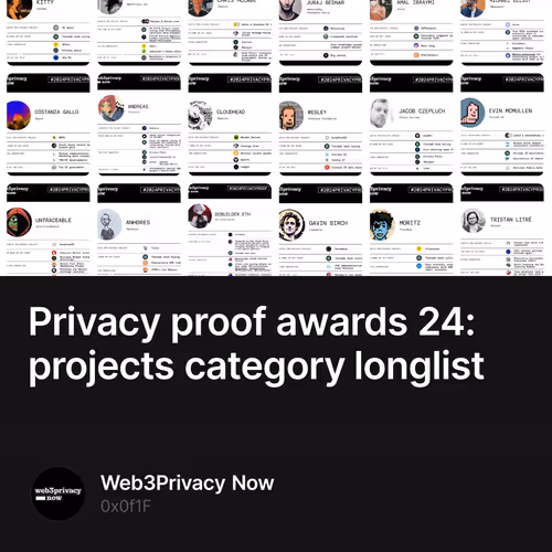Privacy proof awards 24: projects category longlist