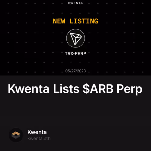 Kwenta Lists $ARB Perp