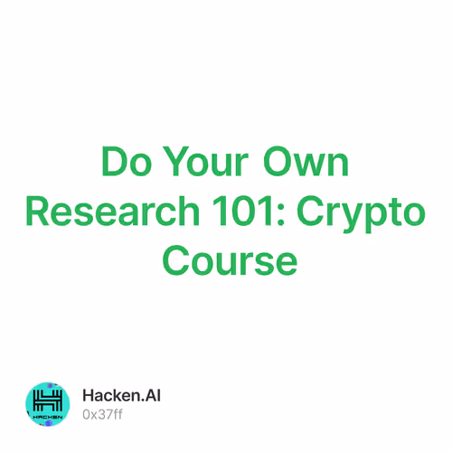 Do Your Own Research 101: Crypto Course