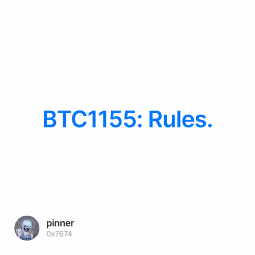 BTC1155: Rules.