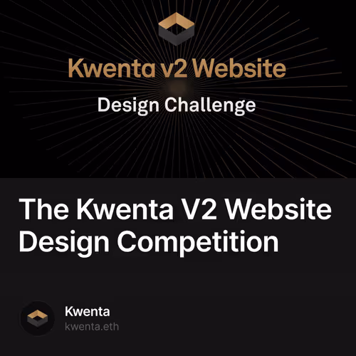 The Kwenta V2 Website Design Competition