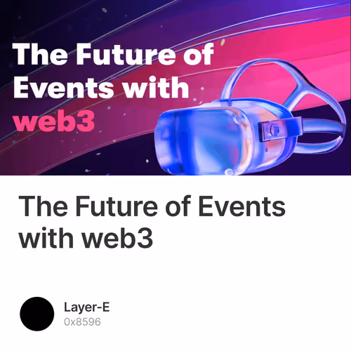The Future of Events with web3