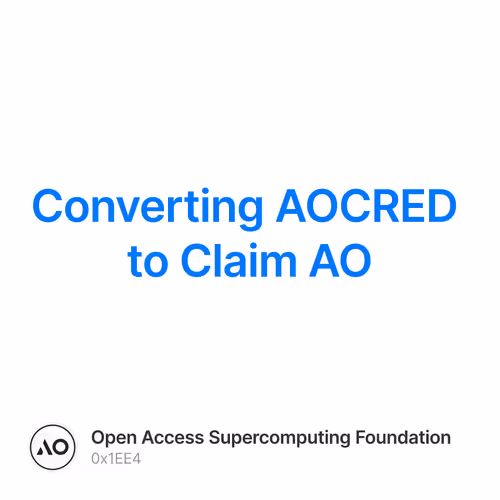 Converting AOCRED to Claim AO