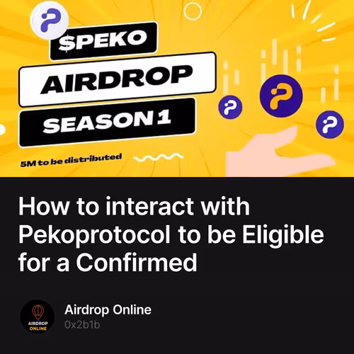 How to interact with Pekoprotocol to be Eligible for a Confirmed