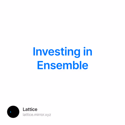 Investing in Ensemble