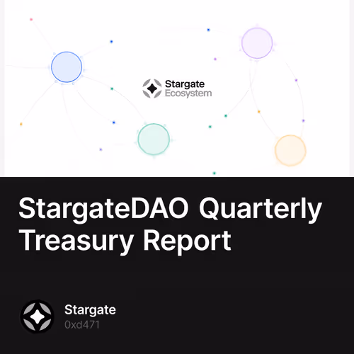 StargateDAO Quarterly Treasury Report