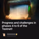 Progress and challenges in phases 4 to 6 of the Testnet!