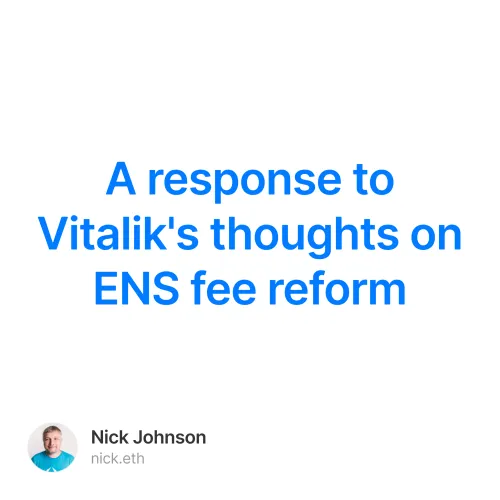 A response to Vitaliks thoughts on ENS fee reform