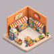 Isometric Grocery Stores Optimism