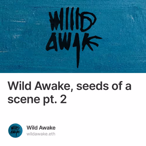 Wild Awake, seeds of a scene pt. 2