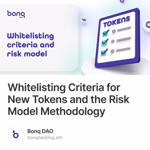 Whitelisting Criteria for New Tokens and the Risk Model Methodology