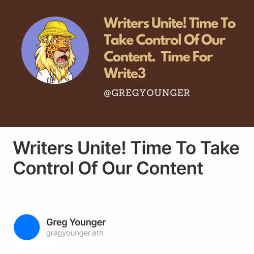 Writers Unite! Time To Take Control Of Our Content