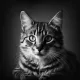 black white cat