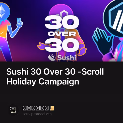 Sushi 30 Over 30 -Scroll Holiday Campaign