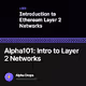 Alpha101: Intro to Layer 2 Networks