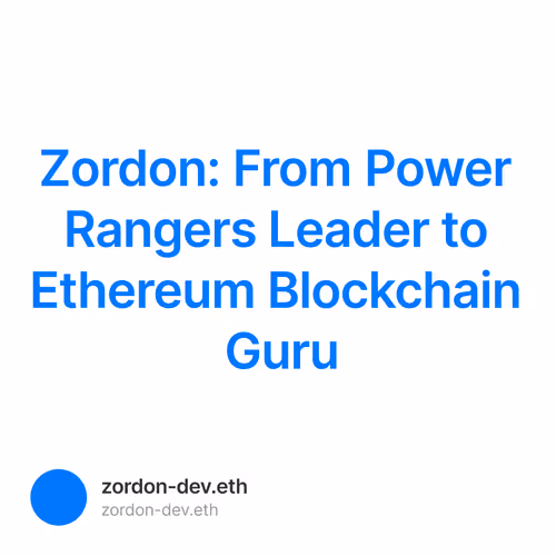 Zordon: From Power Rangers Leader to Ethereum Blockchain Guru