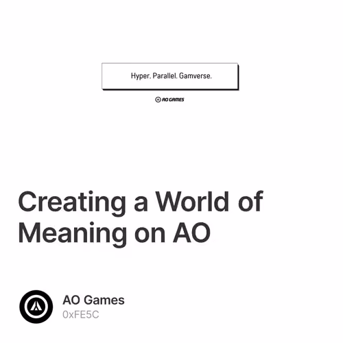 Creating a World of Meaning on AO