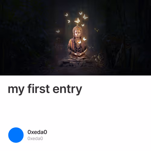 my first entry