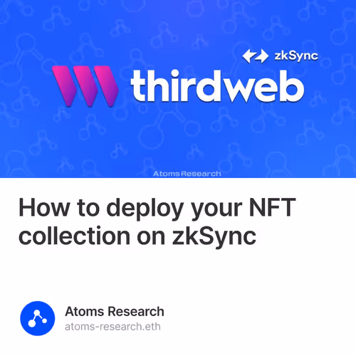 How to deploy your NFT collection on zkSync
