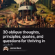 30 oblique thoughts, principles, quotes, and questions for thriving in web3