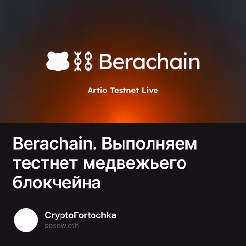 Berachain. Выполняем тестнет медвежьего блокчейна
