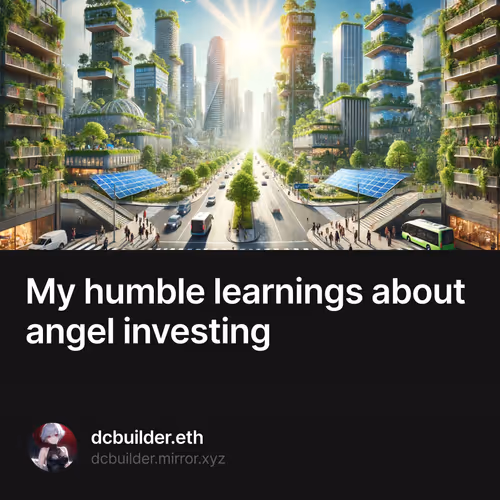 My humble learnings about angel investing
