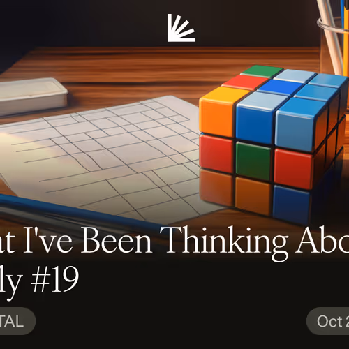 What I've Been Thinking About Lately #19