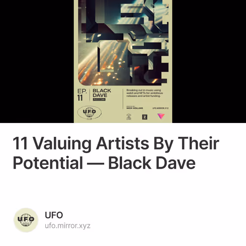 11 Valuing Artists By Their Potential — Black Dave