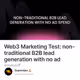 Web3 Marketing Test: non-traditional B2B lead generation with no ad spend